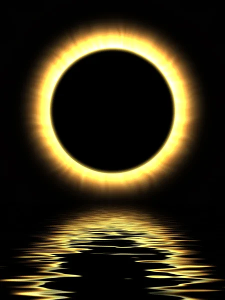 Eclipse en el agua — Foto de Stock
