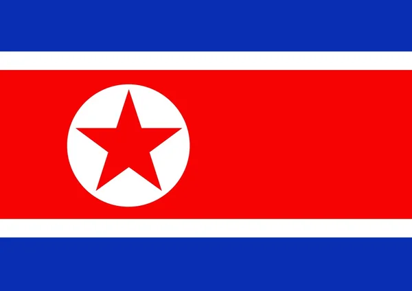 Vlag van Noord-korea — Stockfoto