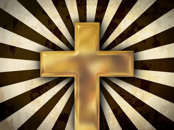 金色的十字架 — 图库照片