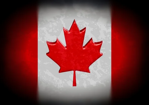 Grunge Kanada flagga — Stockfoto