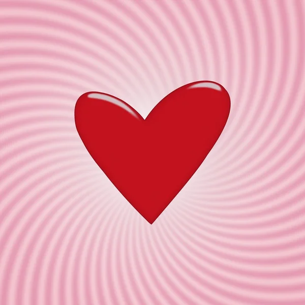 Coração sobre fundo rosa — Fotografia de Stock
