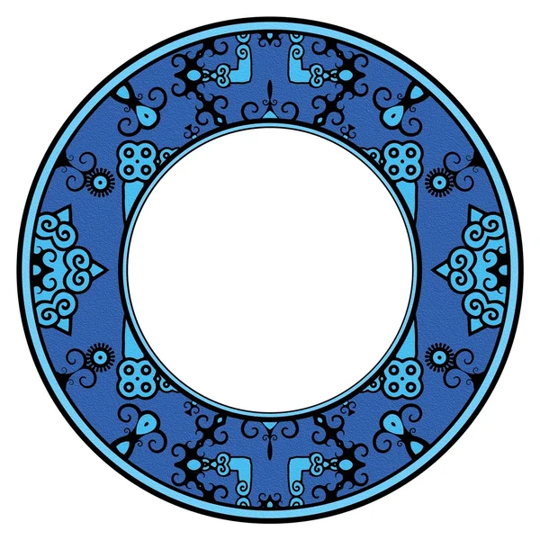 Ornamentaler blauer Rahmen — Stockfoto