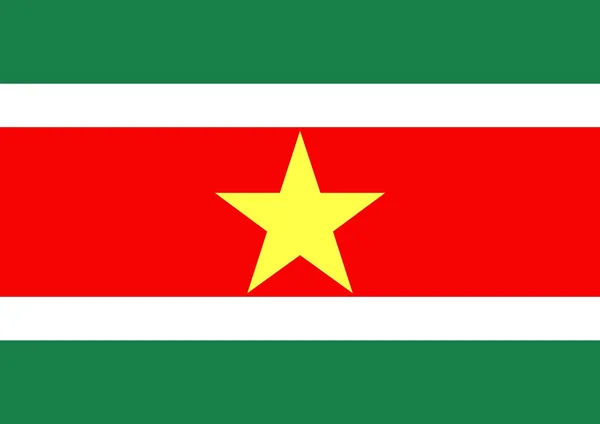 Suriname Flagge — Stockfoto