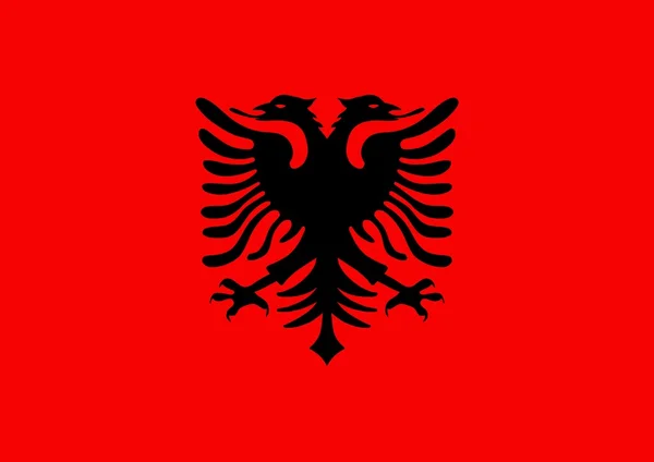 알바니아 국기 — 스톡 사진