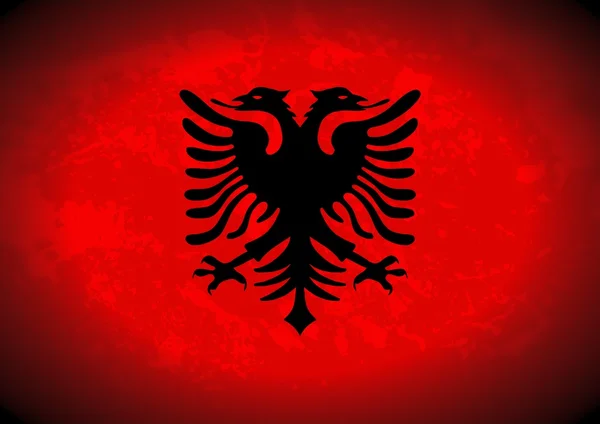 Grunge Albanië vlag — Stockfoto