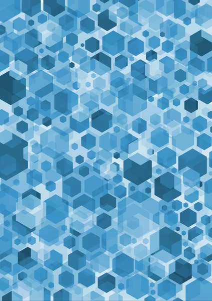 Azul hexagonal —  Fotos de Stock