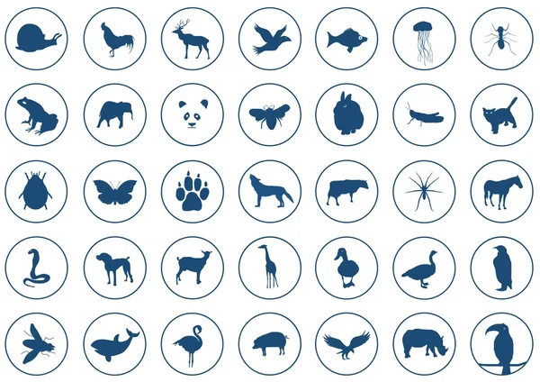 Icons animals — Stock Photo, Image