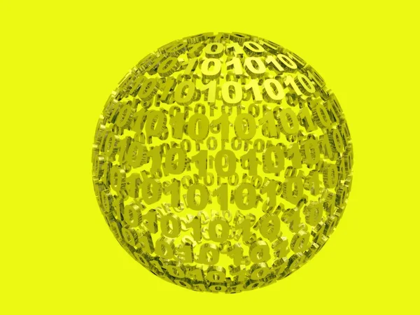 Binary Yellow — Stock Photo, Image