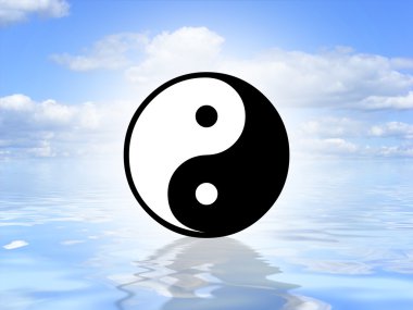 Yin Yang on water clipart