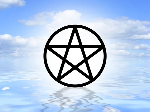 Pohanský symbol na vodě — Stock fotografie