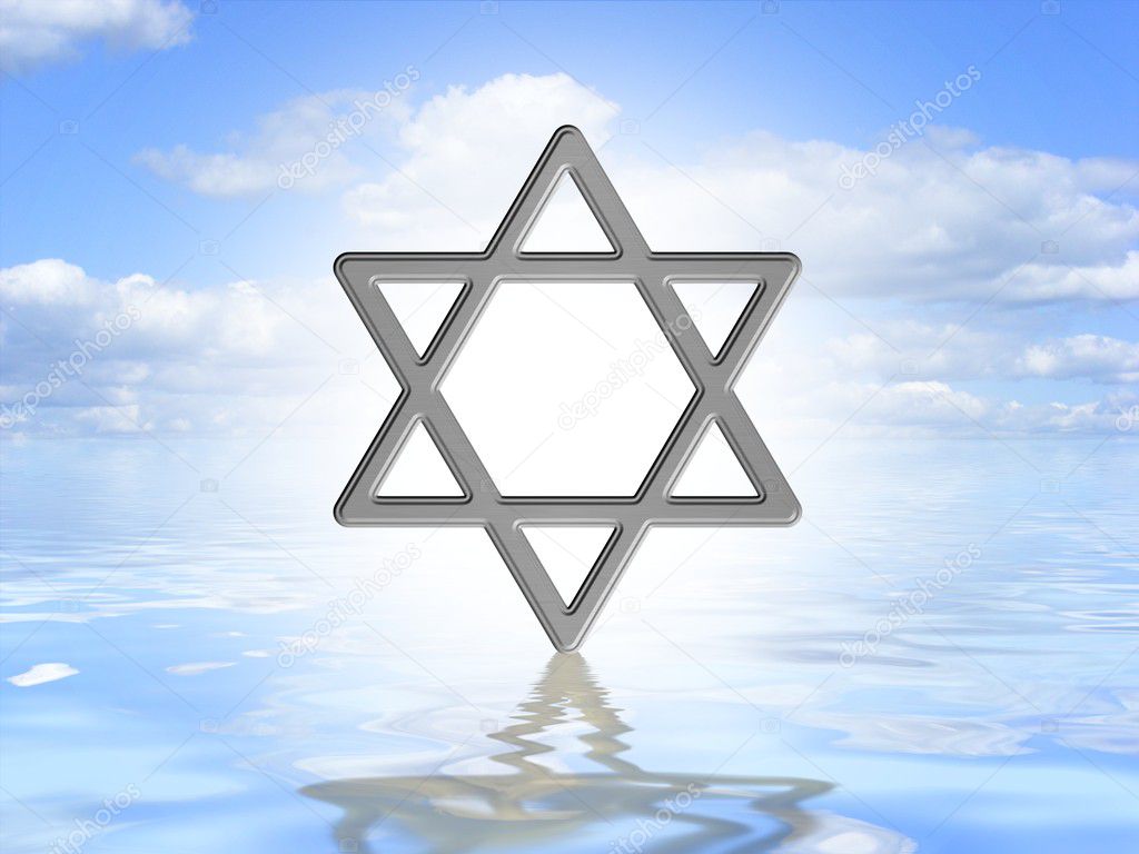 Star of David on water