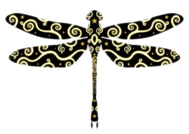 Patterned Dragonfly clipart