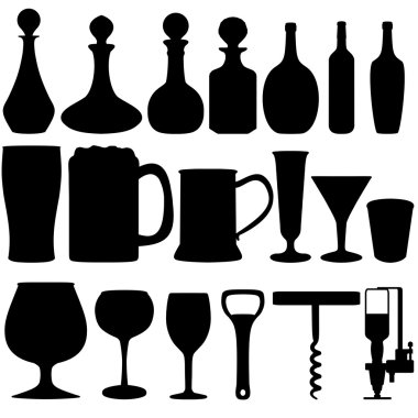 Alcohol objects clipart