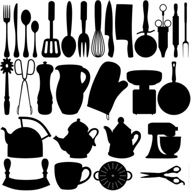 Kitchen objects clipart