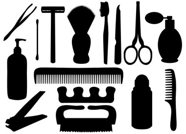 Personal hygiene objects clipart