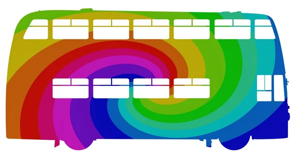 Regenbogenbus — Stockfoto