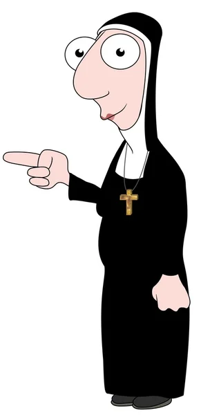 指している修道女 — ストック写真