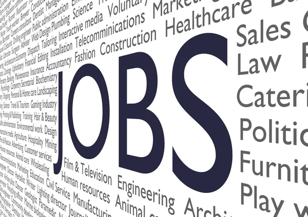 Jobs text — Stock Photo, Image