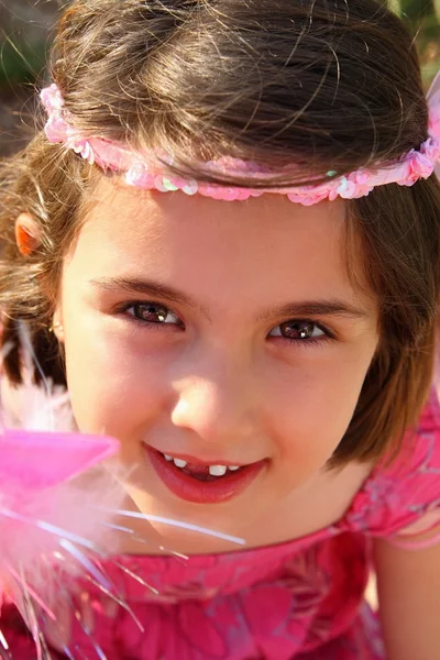 Cute Smiley Little Girl Looking — Stock Photo, Image
