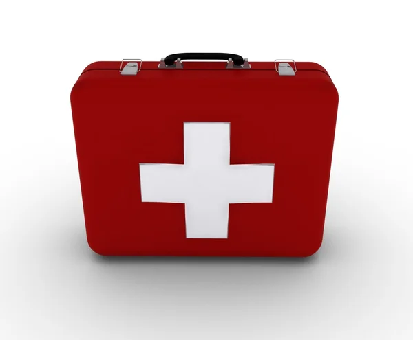 First aid kit isolated on white background — Stock Photo, Image