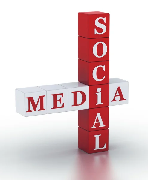 Mediów społecznych. moduły serii krzyżówka — Zdjęcie stockowe