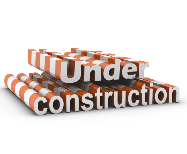 Under construction sign 3d illustration — Stock Photo, Image