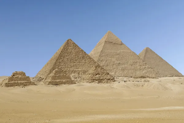 Grandes pirâmides de giza Imagem De Stock