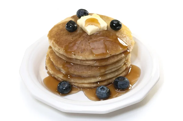 Blueberry Pancakes Isolated — Stock Photo, Image