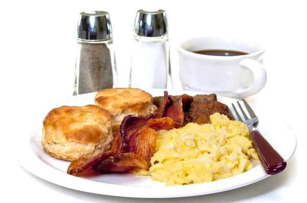 Wielki kraj śniadanie na białym tle — Zdjęcie stockowe