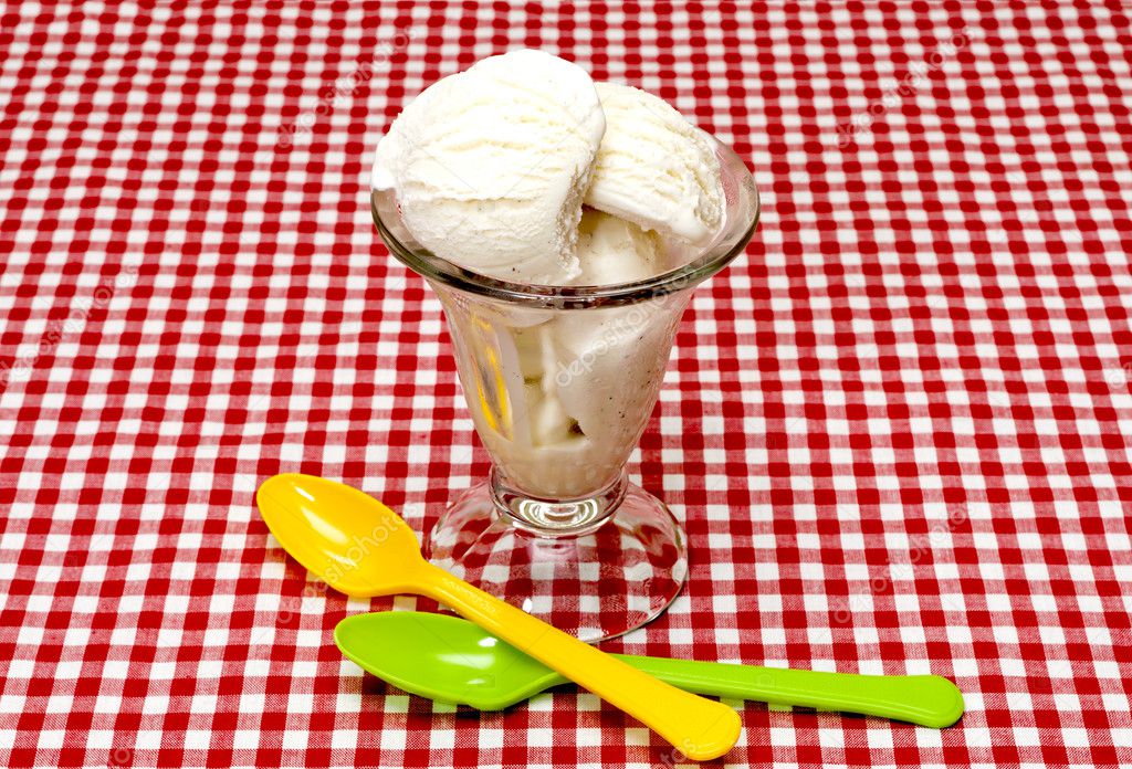 Vanilla Ice Cream and Spoons