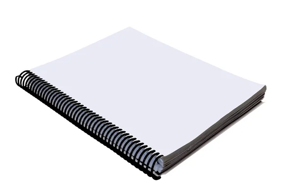 Caderno espiral em branco aberto — Fotografia de Stock