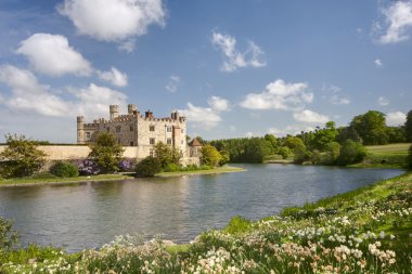 Medieval castle of Leeds, in kent, UK clipart