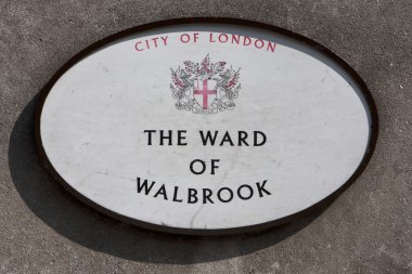 Londra işaret, walbrook ward