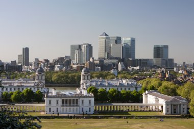 Panorama of London from the hills of Greenwich. clipart