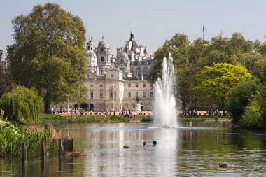 Horse Guards Parade, view from St. James's Park, London, UK clipart