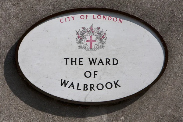 City of london sign, The Ward of Walbrook — Stock Photo, Image