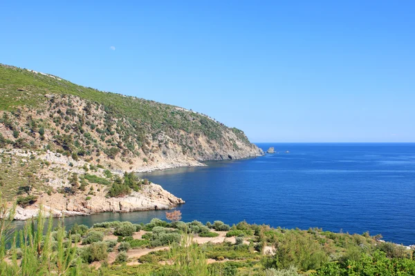 Egeiska havet, vy från livadi beach - thassos island — Stockfoto