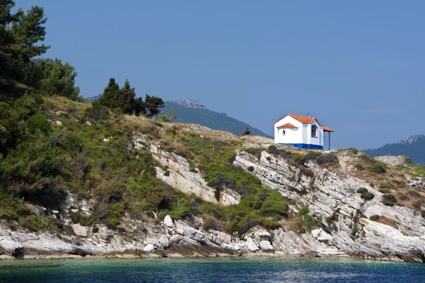Casa grega tradicional pequena — Fotografia de Stock