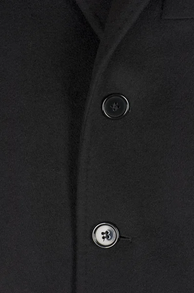 Μαύρο μάλλινο παλτό closeup — Φωτογραφία Αρχείου