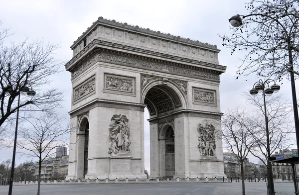 De arc de triomphe in Parijs — Stockfoto