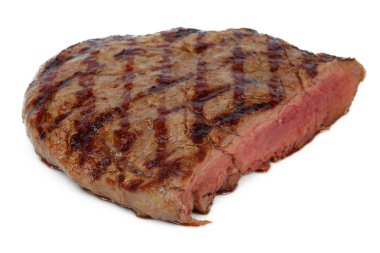 Steak grilled with blood, isolated clipart