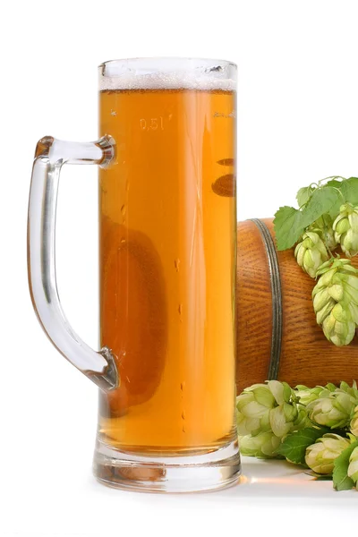 Birra con luppolo — Foto Stock