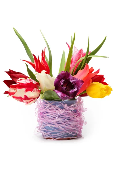 Multicolored tulips — Stock Photo, Image