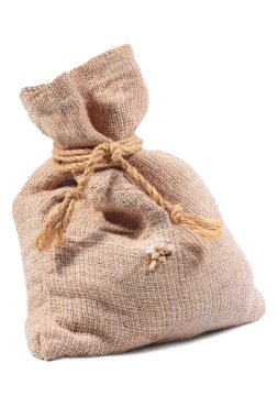 Wheat falling from a hole in the bag clipart