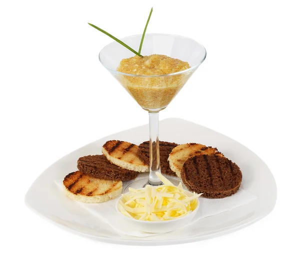 Jaja, masło i chleb tostowy plastry — Zdjęcie stockowe