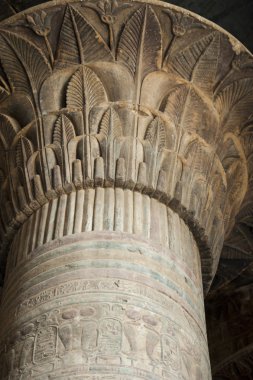 Column in the Temple of Khnum at Esna clipart