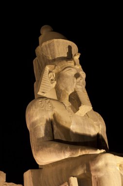 Statue of Ramses II at Luxor Temple clipart