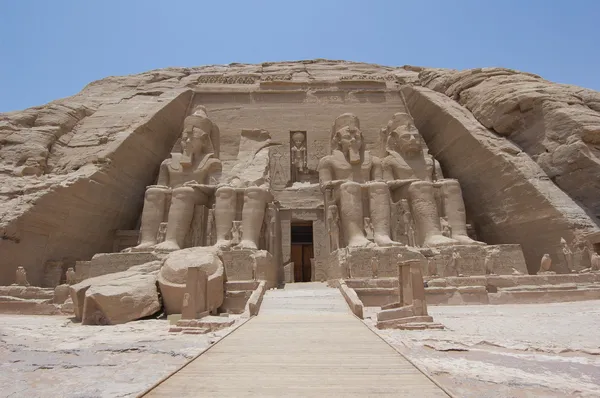 Entrada para o Templo em Abu Simbel — Fotografia de Stock