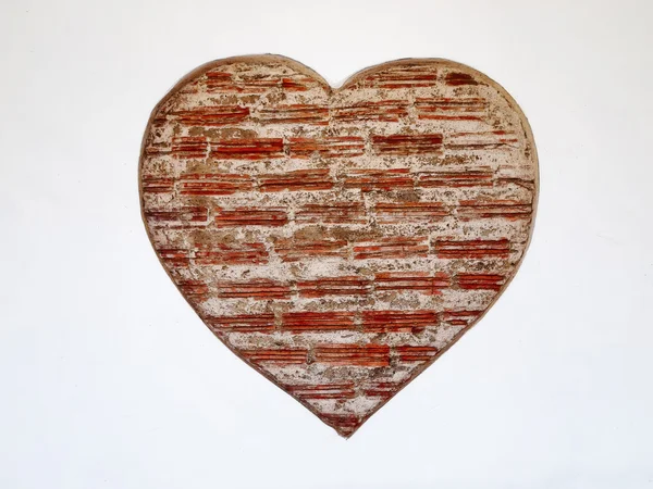Coração de tijolo — Fotografia de Stock