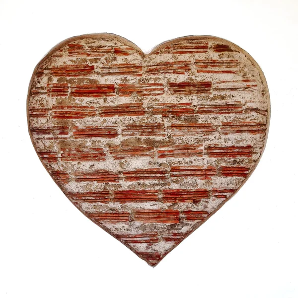 Coração de tijolo — Fotografia de Stock